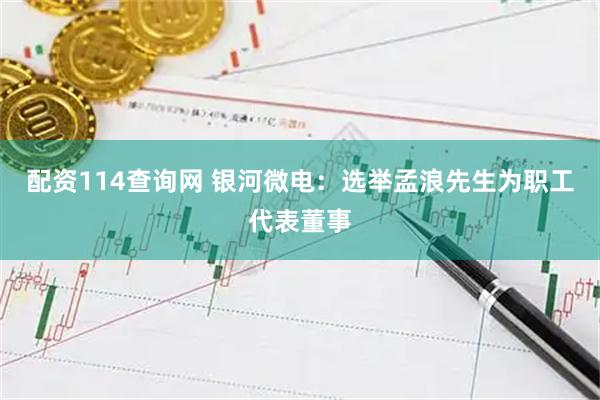 配资114查询网 银河微电：选举孟浪先生为职工代表董事